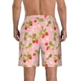 thumbnail image 3 of Naloa Strawberry Floral Men's Beach Shorts, Surfing shorts, Swim trunks, Quick Dry Swim Trunks for Surfing Beach Fun - XX-Large, 3 of 9
