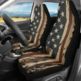 thumbnail image 2 of Yuyamidu Retro American Flag Car Seat Covers Set 4th of July Automotive Seat Covers Fashion Bucket Seat Decoration Accessories, Soft Waterproof, 2 of 7