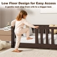 thumbnail image 3 of Sesslife Twin Montessori Floor Bed, Twin Size Floor Bed with Fence Without Door, Toddler Bed with Salts, Safety Guardrails, No Box Spring Needed, Twin Bed for Kids Girls, Boys, Espresso, 3 of 9