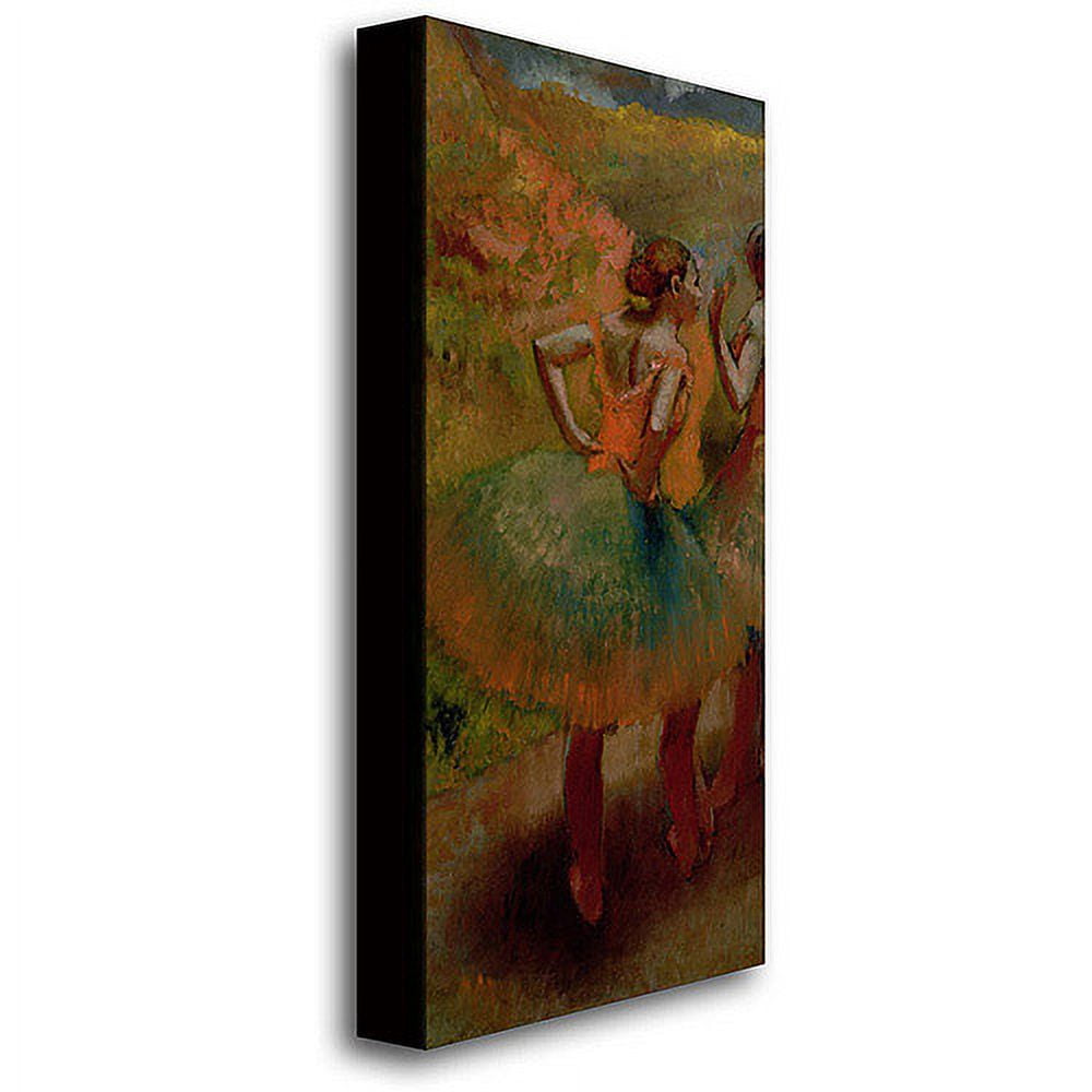 Trademark Fine Art "Dancers Wearing Green Skirts" Canvas Wall Art by Edgar Degas