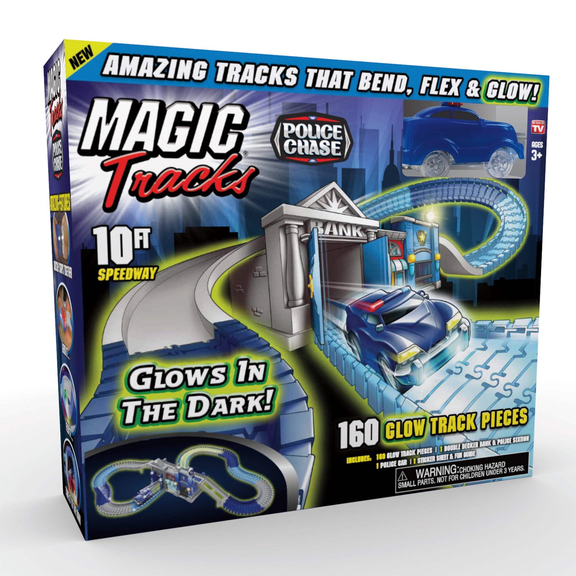 Magic Tracks Dino Chomp Glow in The Dark Race Track 9ft Speedway D20 for sale online 