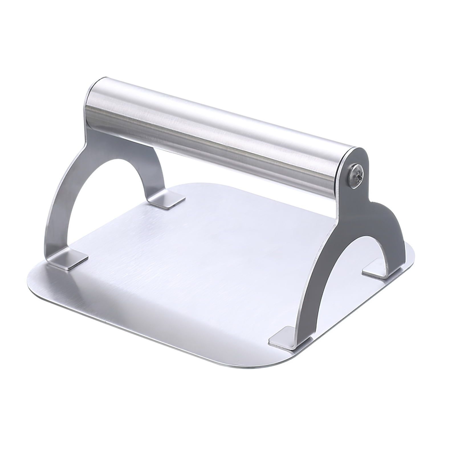 201 Stainless Steel Burger Press with Ergonomic Handle Square Grill Press Multipurpose Burger Smasher