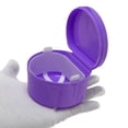 thumbnail image 3 of Unique Bargains 1 Pc Braces Box with Strainer Reusable Braces Storage Box Purple, 3 of 5