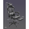 thumbnail image 2 of Silla Gamer Ergonomica Con Reposa Pies PRO Altura Ajustable Para GAMING y PC Color Negra NIAN, 2 of 13