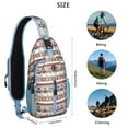thumbnail image 5 of Sling Backpack,Red and Green Christmas Snowman Pattern Crossbody Bag with Water Bottle Holder,Waterproof Sling Bag for Men/Women with Chest Phone Holder for Hiking,Travel, 5 of 6