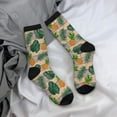 thumbnail image 5 of Rocae Pineapples Palm Leaves for Adult Socks Casual Athletic Stretchy Loose Socks for Women Men Non-Slip Middle Tube Socks, 5 of 6