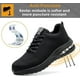 thumbnail image 3 of Zapatos de seguridad para hombres y mujeres, zapatillas de seguridad ligeras, zapatos de trabajo cómodos y transpirables con puntera de acero, negro - talla 43, 3 of 4