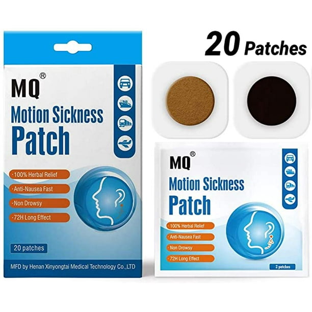 Motion Sickness Patch 20 Pack Works to Relieve Vomiting, Nausea