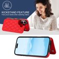 thumbnail image 5 of Case Compatible with iPhone 16, Stylish Card Slots Kickstand PU Leather Back Case Magnetic Closure RFID Blocking Drop Protective Shockproof Cover for iPhone 16, Red, 5 of 8