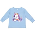 thumbnail image 3 of Inktastic Unicorn with Crown Girls Long Sleeve Toddler T-Shirt, 3 of 5