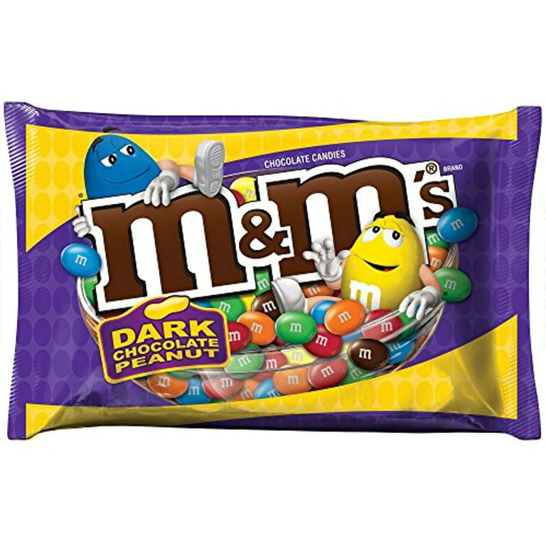 M&Ms Peanut Dark Chocolate Candy 19.2-Ounce Bag (Pack Of 4)