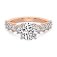 thumbnail image 5 of IGI Certified 1 Carat Round Shape Lab Grown Diamond Engagement Ring | 14K Rose Gold | Edna Side Stone Diamond Ring | FG-VS1-VS2 Quality Friendly Diamonds, 5 of 7