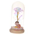 thumbnail image 4 of Flor preservada en cúpula de cristal para ella. Regalo de rosa para el Día de la Madre. Padre e hija, 4 of 9