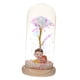 thumbnail image 4 of Flor preservada en cúpula de cristal Flor artificial creativa con luz para Padre e hija, 4 of 9