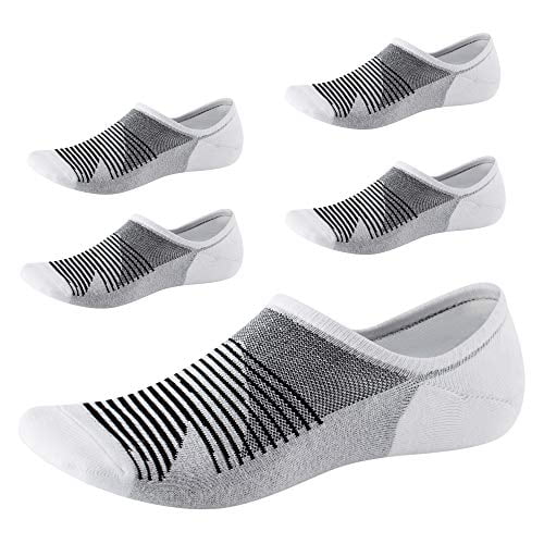 No Show Socks with Non Slip Grip for Men&Women-Low Cut Invisible Socks for Sneakers 5 Pairs Size7-11 SEESILY 