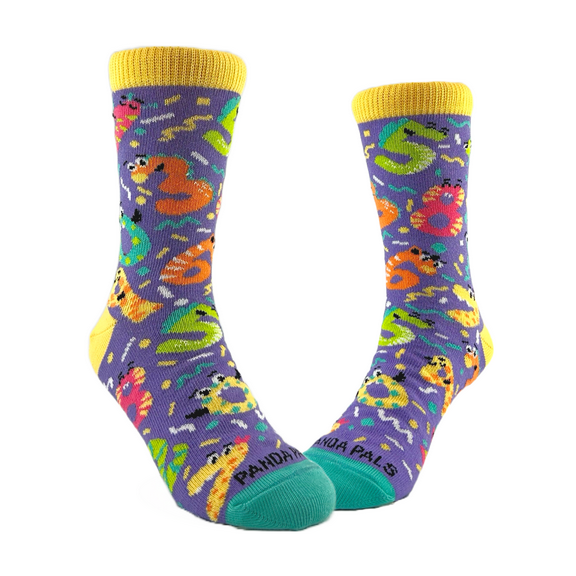 Numbers are Fun Socks from the Sock Panda (Ages 3-7) Size: Medium (Age 5-7)