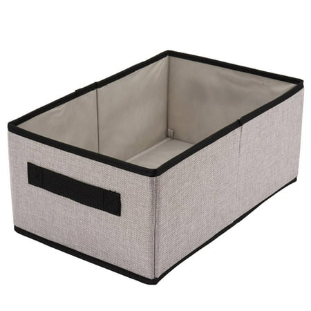 

Washable Folding Clothes Storage Box Foldable Underwear Socks Bra Storage Container Cotton Shirts Storage Box Light Gray