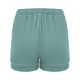 thumbnail image 7 of TTUHYWXI Shorts for Women Summer Casual High Waisted Drawstring Wide Leg Womens Gauze Shorts (Light Green, M), 7 of 7