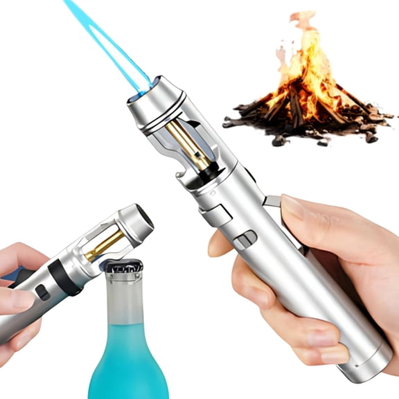 Electric Lighter,Lighter Windproof with 360° Ignition & Safety Lock, for Outdoor, Camping, Kitchen, Candles