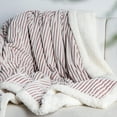 thumbnail image 7 of DISSA Sherpa Fleece Blanket Soft Brown and White Throw Blanket Cozy Plush Blankets for Couch Sofa Bed, 51"x63", 7 of 7