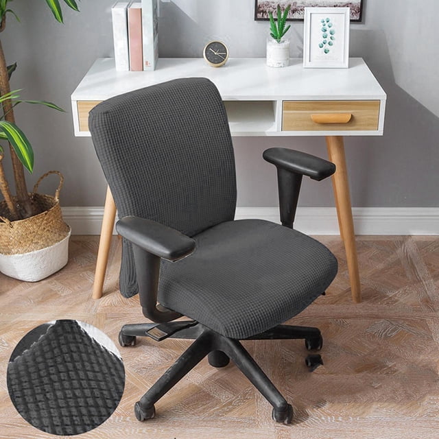 elásticas para sillas de oficina, antipolvo, elastano, lavable, extraíble, funda para asiento de silla, asiento de silla, de cojín, f Gris oscuro Macarena fundas para asientos de oficina