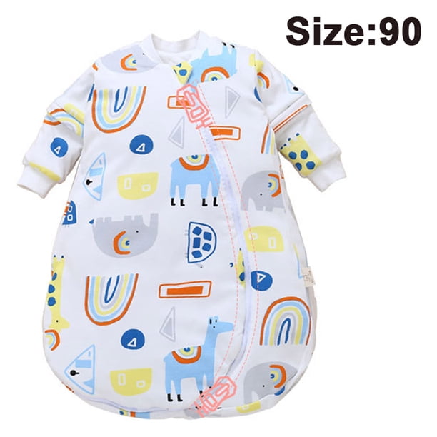Saco de dormir infantil de invierno con cremallera bidireccional Saco de dormir para niños Saco de dormir de algodón orgánico con saco de dormir de manga extraíble Zhivalor 2034402-2