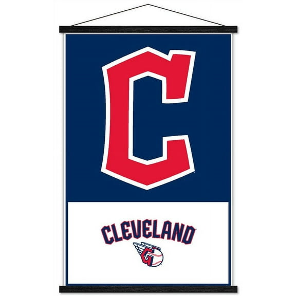 MLB Cleveland Guardians - Logo 22 Wall Poster with Magnetic Frame, 22.375" x 34"
