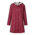 thumbnail image 1 of Gabardina para mujer Chaqueta suelta informal sin cinturón de color sólido de longitud media con abrigo de bolsillo Pompotops qwe15241, 1 of 6
