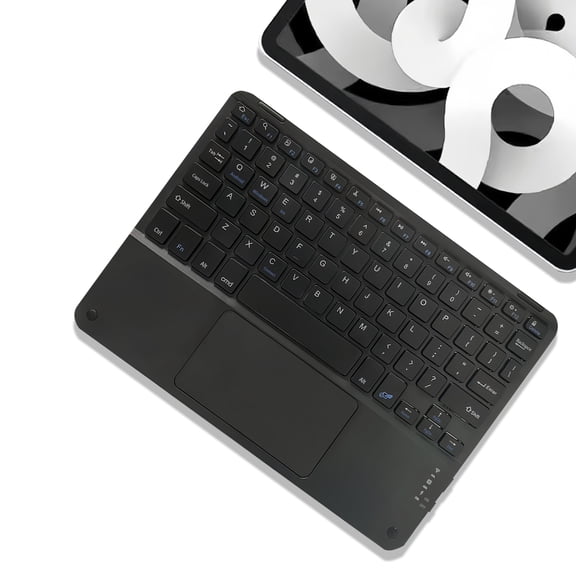 AKKHOO Rechargeable Wireless Bluetooth Keyboard with Touchpad, Ultra-Slim Quiet Portable Keyboard, Compatible with iOS, Android, Windows and Mac