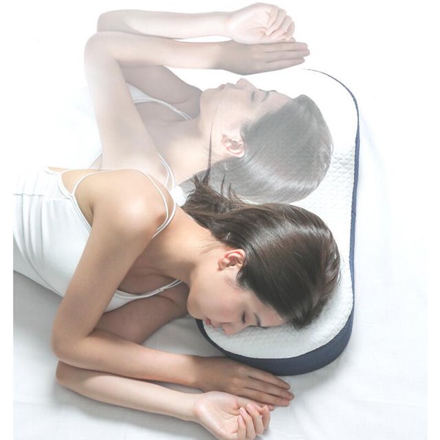 Memoria de Espuma Uterus Cuello Almohada Silueta Sueño Almohada, Durmiente CH Mercen Reducir, Transpirable Baoblaze almohada cervical