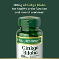 thumbnail image 5 of Nature’s Bounty Ginkgo Biloba, Memory Support Herbal Supplement, 120 mg, 100 Count, 5 of 10