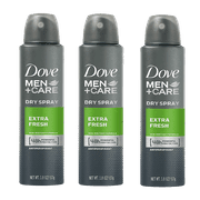 Dove Anti-Perspirant Deodorant Spray For Men Size:Pack of 3 Flavor:Extra Fresh