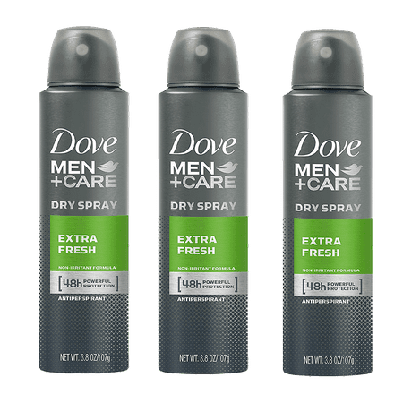 Dove Anti-Perspirant Deodorant Spray For Men Size:Pack of 3 Flavor:Extra Fresh