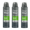 Dove Anti-Perspirant Deodorant Spray For Men Size:Pack of 3 Flavor:Extra Fresh