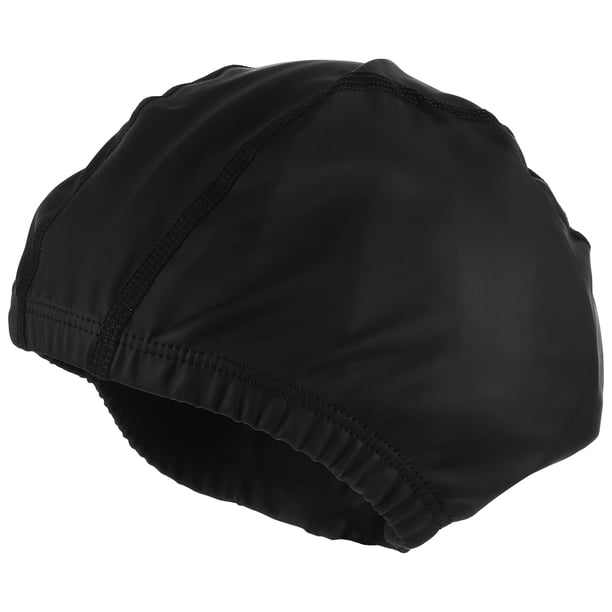 KAKOWELY Gorro de natación para cabello largo de PU para mujer y hombre