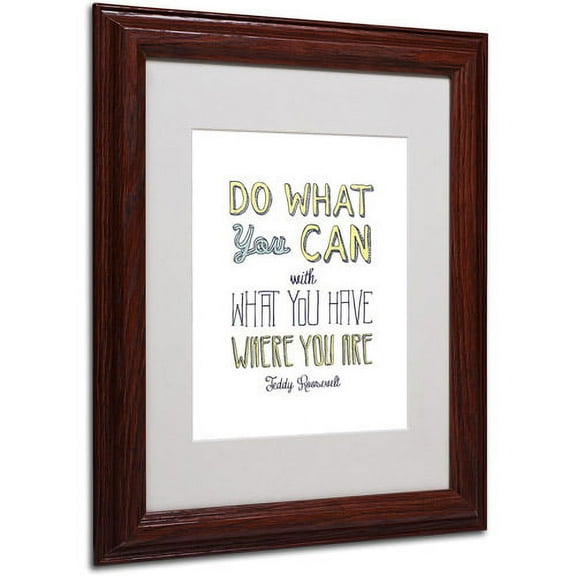 Trademark Fine Art "Do What You Can III" Canvas Art by Megan Romo, Wood Frame