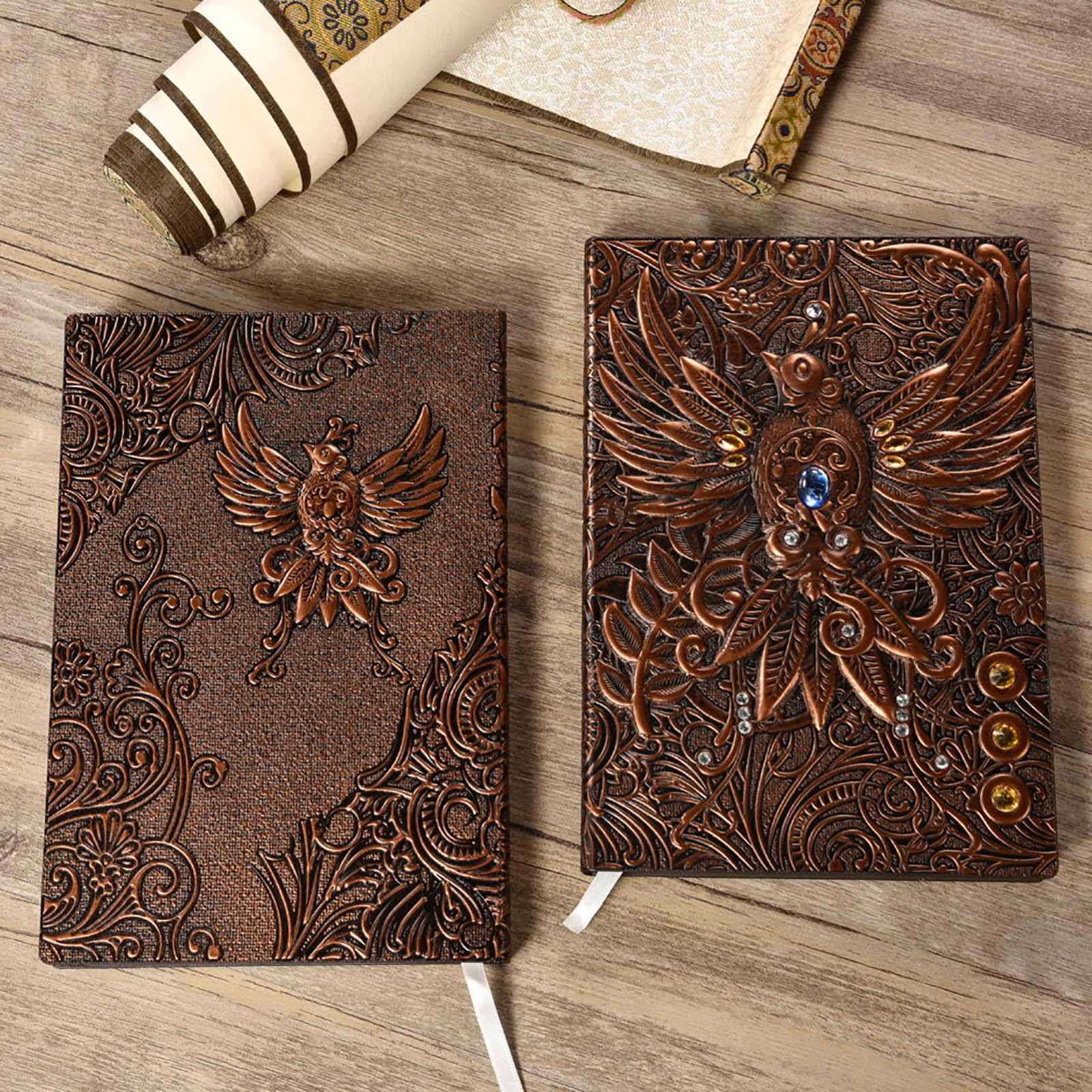 Embossed Pattern Notebook European A5 Notepad Stereo 100 Pages