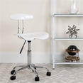 thumbnail image 2 of Scranton & Co Polymer Plastic Computer Task Office Chair in White and Chrome, 2 of 6