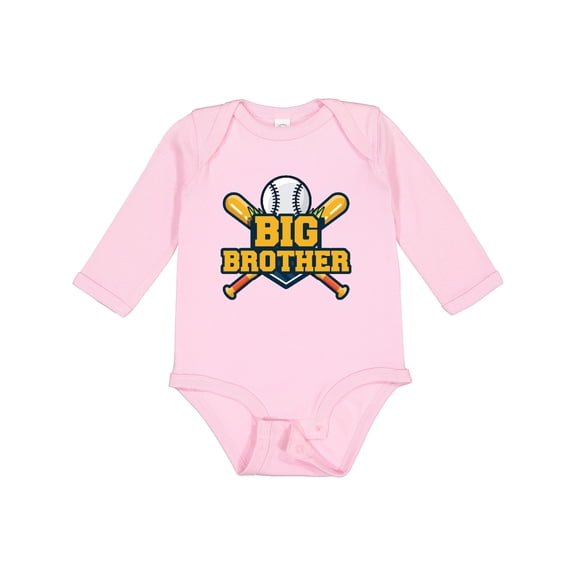 Inktastic Big Brother Baseball Boys Long Sleeve Baby Bodysuit