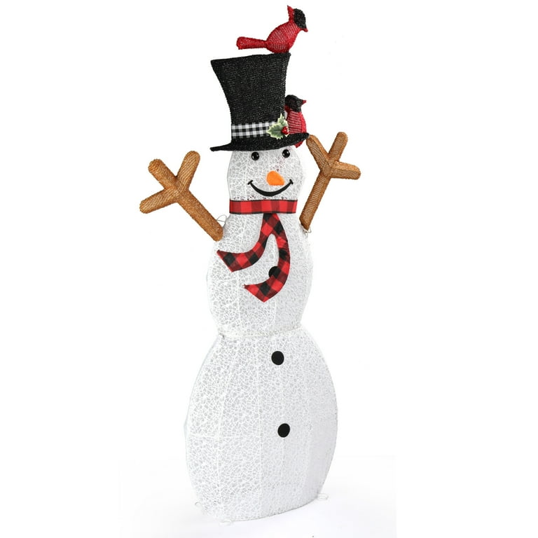 Zimtown 5ft LED Lighted Snowman Christmas Snowman w/ 200 LED