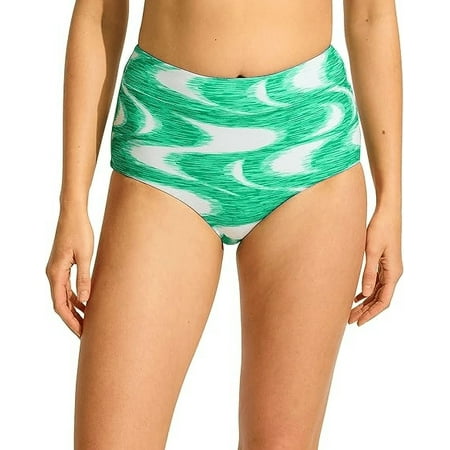 Seafolly WAVELENGTH JADE High-Waist Bikini Swim Bottom  US 12  UK 16