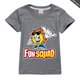 thumbnail image 1 of Camiseta Kawaii Fun Squad Boys de algodón con estampado de dibujos animados de manga corta para niñas, camiseta informal de verano a juego de 2 a 16 años zhangyuxiang LED, 1 of 2