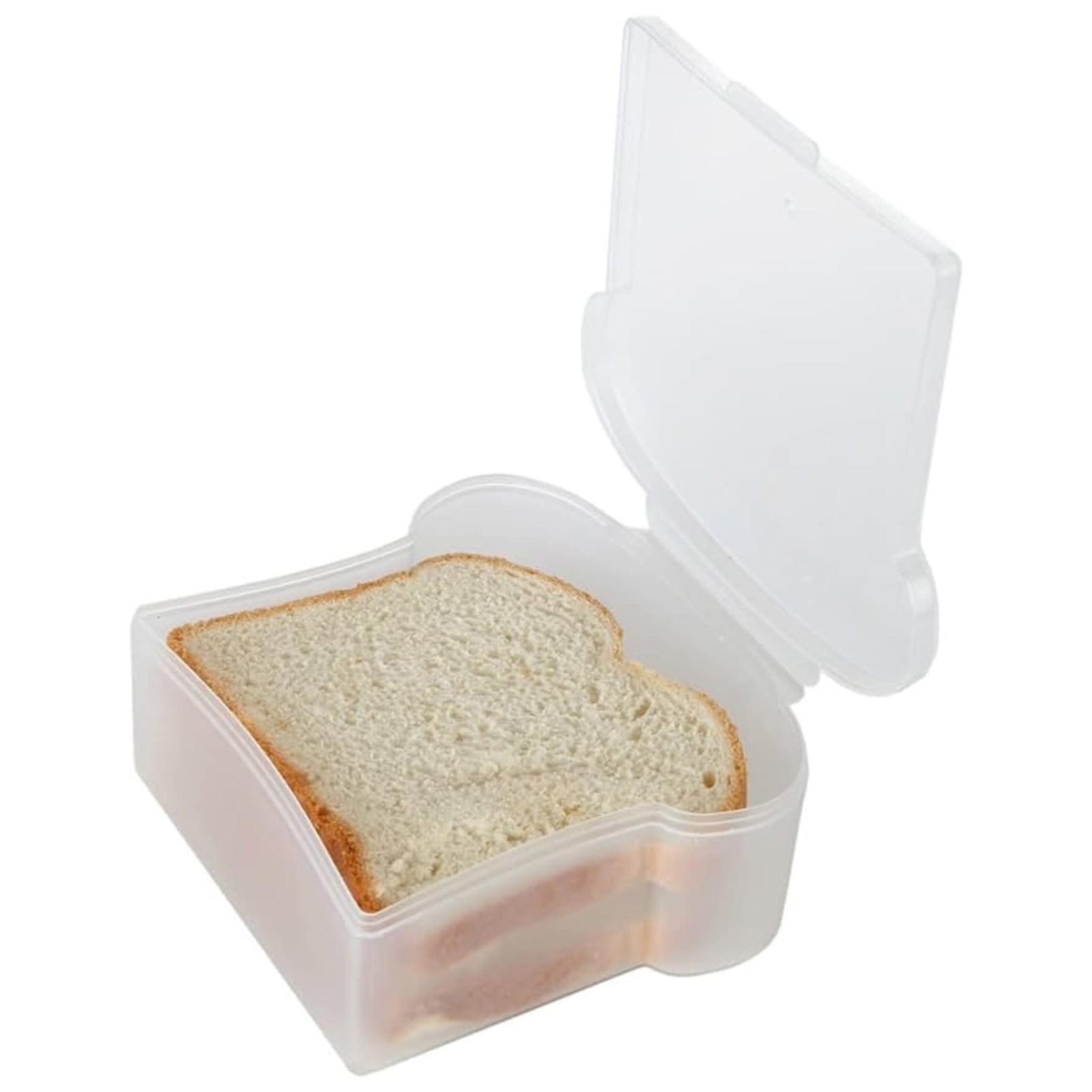  6 Pieces 20 oz Toast Shape Sandwich Box 5.3 x 5.5 x 2 Inches  Plastic Sandwich Containers Reusable Sandwich Holder for Lunch Box Sandwich  Lunch Box Colorful Sandwich Food Storage for