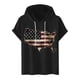 thumbnail image 1 of Blusa con capucha de manga corta para hombre, informal, con estampado, a la moda, con capucha, camiseta deportiva de manga corta, blusa de poliéster para hombre, 1 of 6