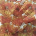 thumbnail image 3 of Orange Tulle Curtains with Rod Pocket, Big Flourishing Bohemian Poppies on the Antique Background Graphic Design, Sheer Drape for Wedding Party 2 Panels, 7 Sizes, Burnt Orange White, by Ambesonne, 3 of 3
