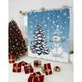thumbnail image 3 of Christmas Tree Snowman Bathroom Shower Curtains with Hooks, Winter Snowflakes Blue Ombre Xmas Waterproof Fabric Washable Shower Curtain for Home Hotel Bathtub Decor 54x78 Inches, 3 of 7