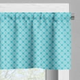 thumbnail image 3 of Ambesonne Retro Valance Pack of 2, Blue Mosaic Like Trellis Art, 54"X12", Sea Blue Pale Blue, 3 of 5