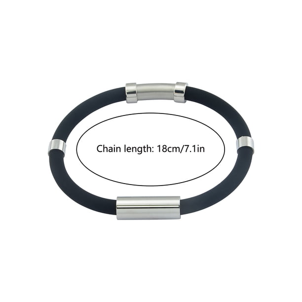 Pulsera antiestática Ion negativo Gel de sílice Metal Balance Energy Pulsera deportiva Wmkox8yii jkg4126