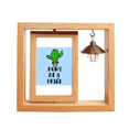 thumbnail image 1 of No seas un idiota cactus Marco giratorio de madera 4x6, 1 of 3