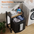 thumbnail image 6 of edx Laundry Basket, Laundry Sorter with Shelf & 1 Pull-Out Removable Bags, 12.4 Gallons (47 Liters) for Laundry Rooms, Bathrooms & Dorms，19.9"L x 12.99"W x 29.92"H, 6 of 9